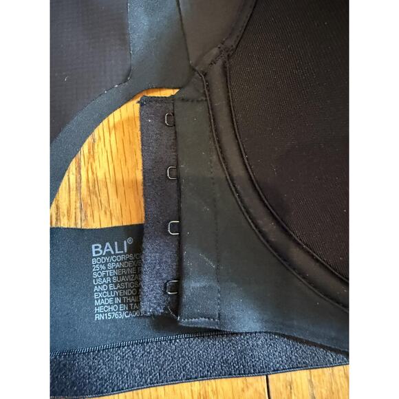 Bali Bra Womens 40C Black Molded Cups Back Smoothing Comfort Full Cup DF3450 - Picture 4 of 5
